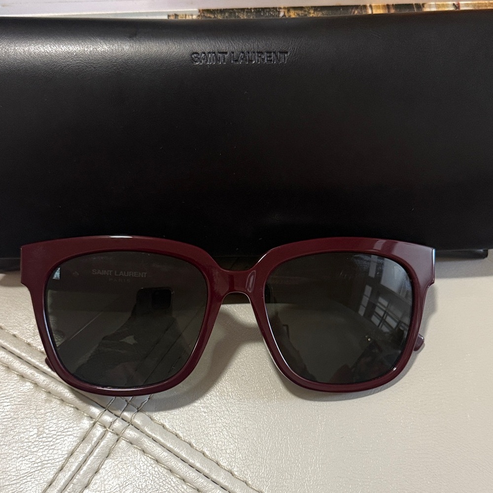 Saint Laurent Burgundy Sunglasses SL M40